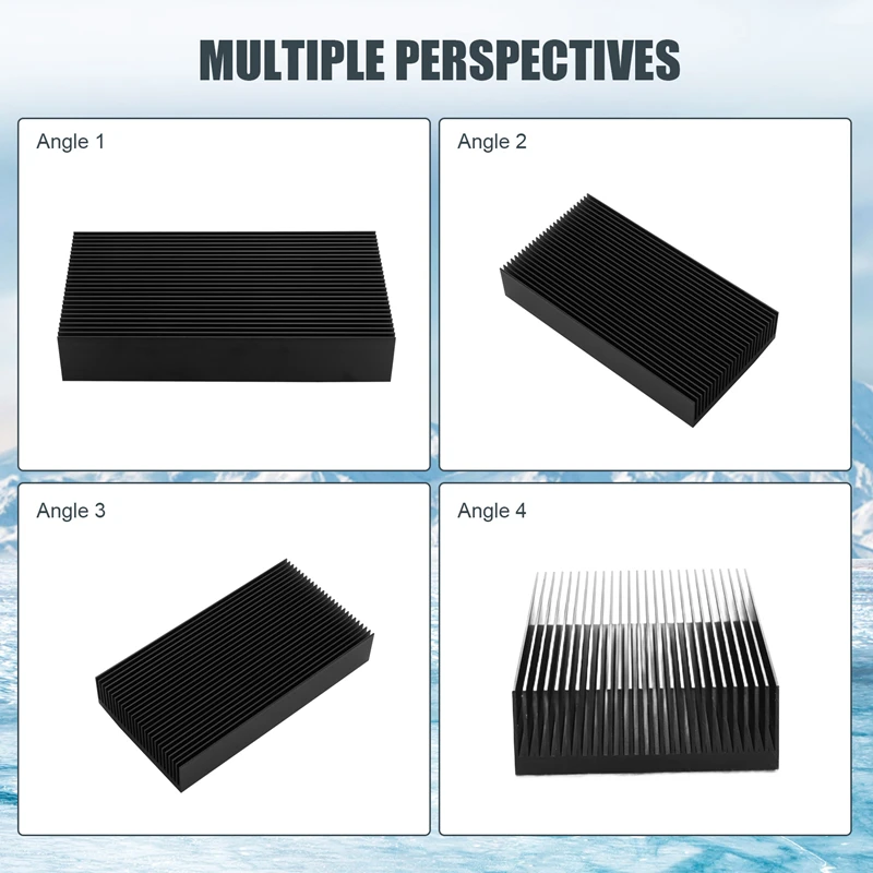 Dissipador de calor de refrigeração de aleta radiante de alumínio prateado durável 80x27x150mm para chip de radiador elétrico de transistor de potência led