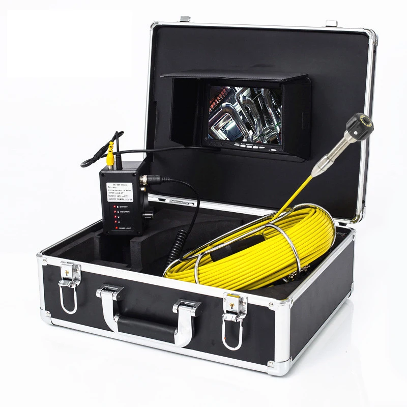 

7 inch Monitor 23MM Sewer Pipe Drain Inspection Camera System 20m/30m/40m/50m Cable Drain Industrial Endoscope