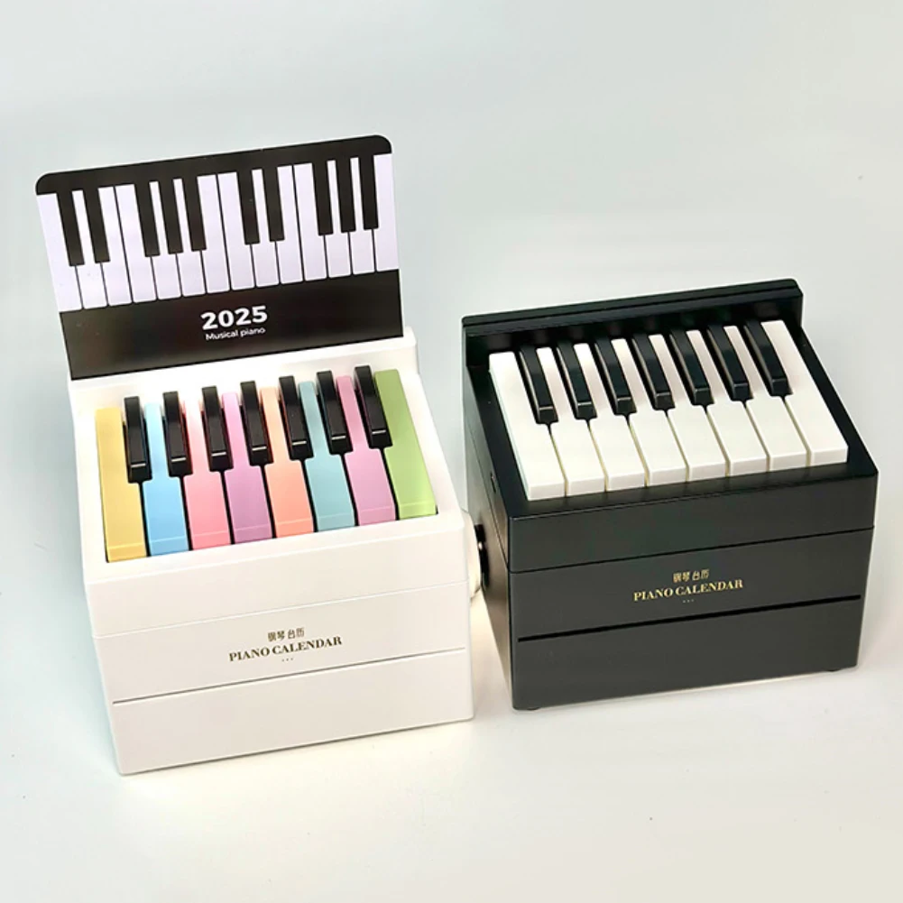 Taylor Piano Calendar 2025 Piano Desk Calendar Playable Mini Piano Calendar with 27 Music Calendar Cards 52 Songs Gift for Fans