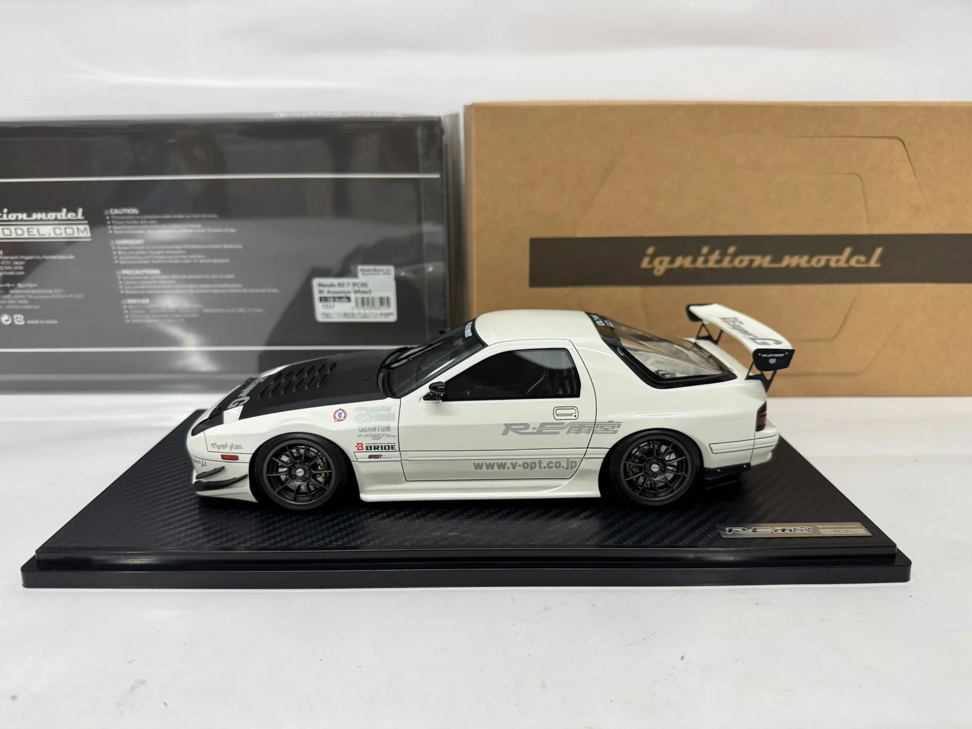 IG 1:18 RX7 FC3S RE White JDM Simulation Limited Edition Resin Metal Static Car Model Toy Gift