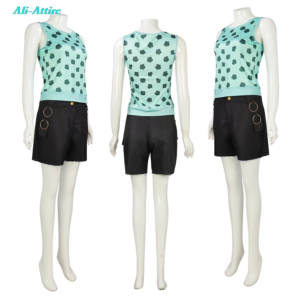 Disfraz de Nami de One Piece para Cosplay de Pirata en Versión Live Action 2026, Top y Pantalones Cortos, Disfraz para Fiesta, Juego de Roles, Traje para Mujer, Disfraz de Halloween, Carnaval