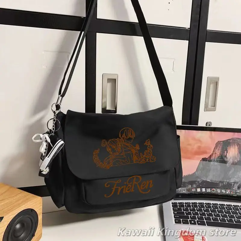 Frieren: Beyond Journey's End Frieren Cosplay Theme Backpack School Bag Student Knapsack Anime Cosplay Handbag Messenger Bag