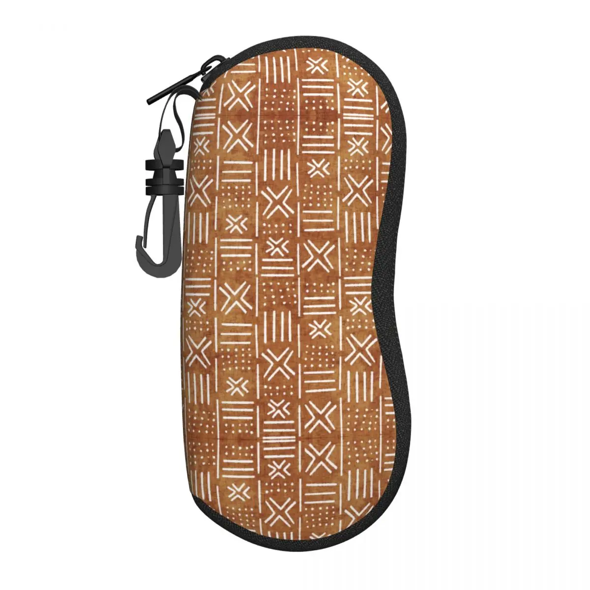 Custom Bogolan Mudcloth African Pattern Eyeglass Glasses Case Women Men Soft Africa Ethnic Tribal Art Sunglasses Protective Bag