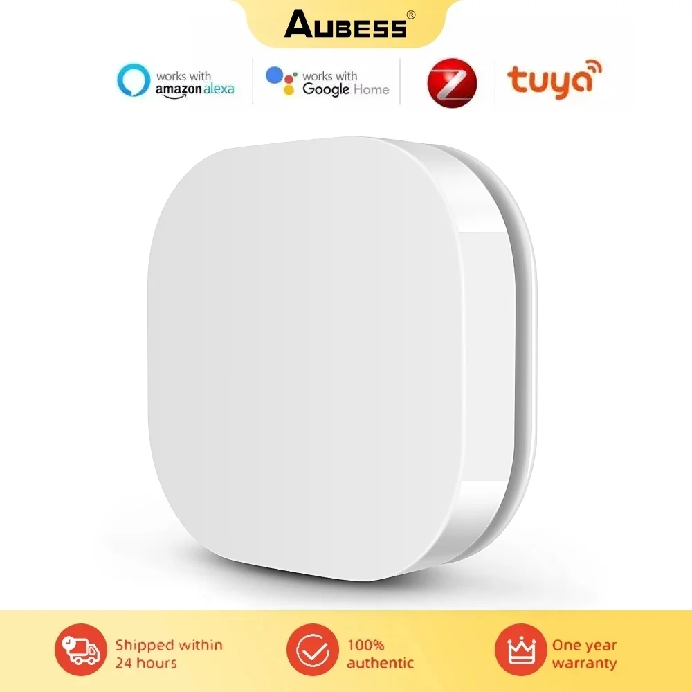 Aubess Tuya ZigBee Smart Scene Switch Multi-scene Linkage Smart Home Wireless APP Remote Control Zigbee Hub Required