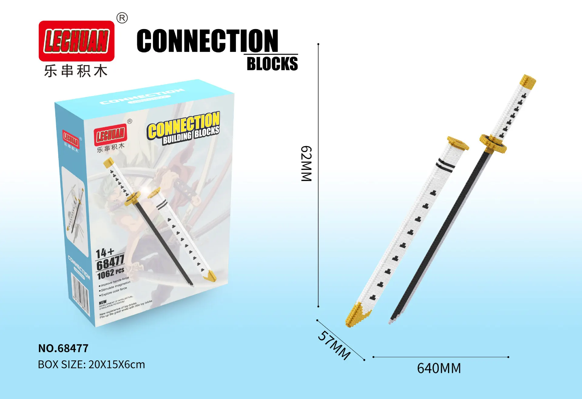 Anime Speelgoed Samurai Zwaard Micro Connectie Bouwstenen Anime Yamato Nichirin Messen Stenen Model Verzamel Ornamenten Cadeau voor Volwassenen