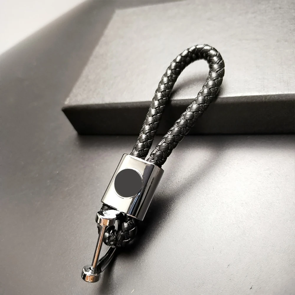 New Hand-woven Leather Car Key Ring Men Women Rope Key Chain Waist Key Chain Charm Hey Holder Gift Jewelry For Audi For Benz