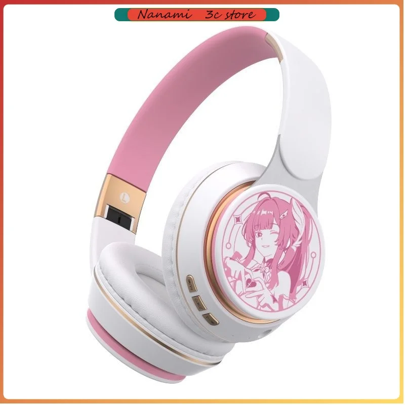 

Беспроводные полноразмерные игровые наушники в стиле аниме Emis Chan Voice Snow Velvet Flight с поддержкой Bluetooth и проводного подключения (двойное использование)