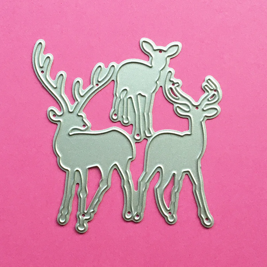 

Christmas deer animal Metal Cutting Dies for Scrapbooking Paper gift Card Making DIY Album craft Die Cut