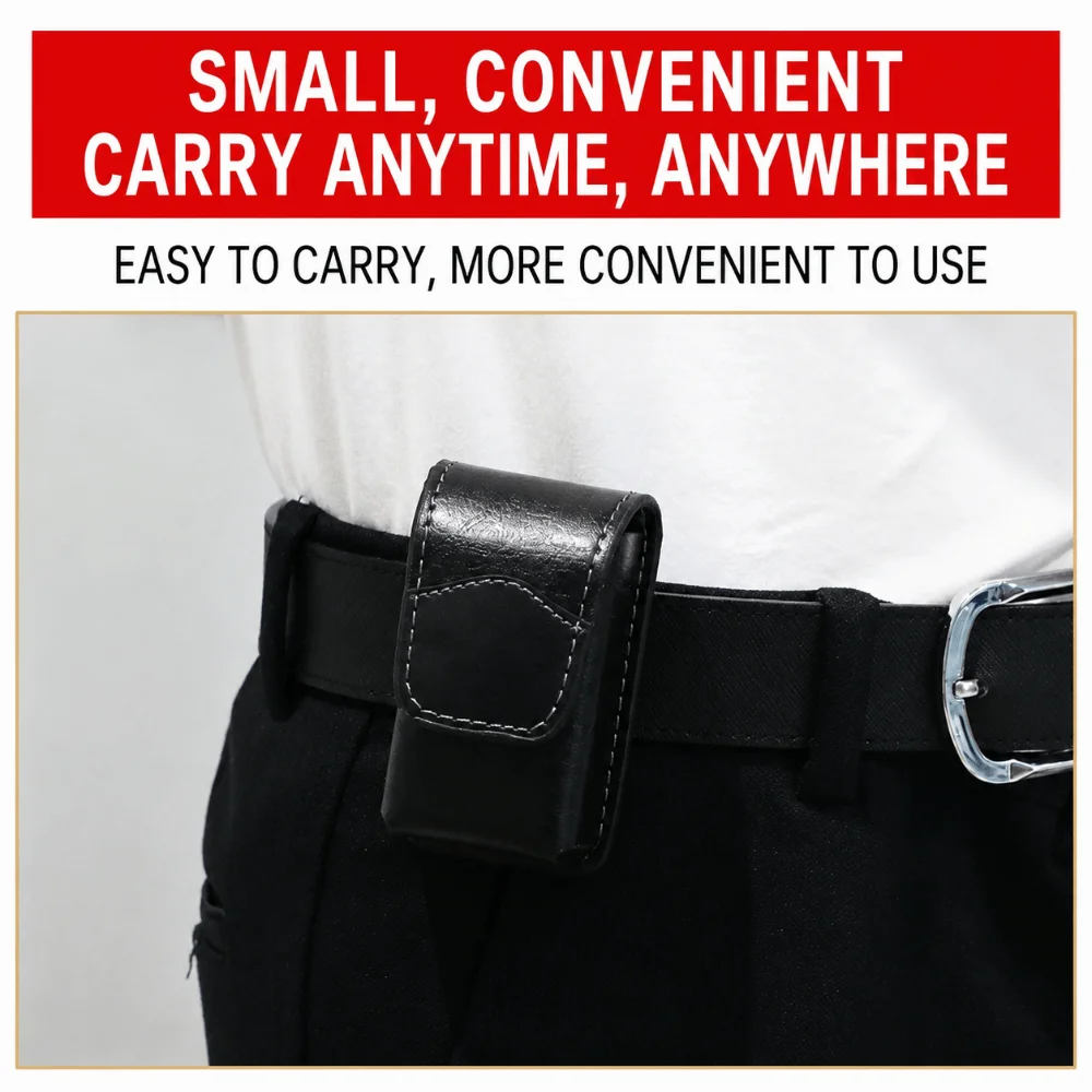 Belt Loop Eyeglass Case Anti Squeeze Premium Look Waist Carry Pack Mini Size Portable Hold Eye Accessory Holder Short Travel