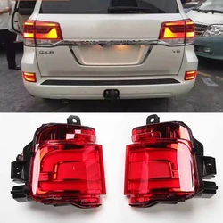 2PCS Rear Bumper Tail Light LED Rear Fog Lamp Fog Light Brake Reflector For Toyota Land Cruiser 200 FJ200 LC200 2016-2020