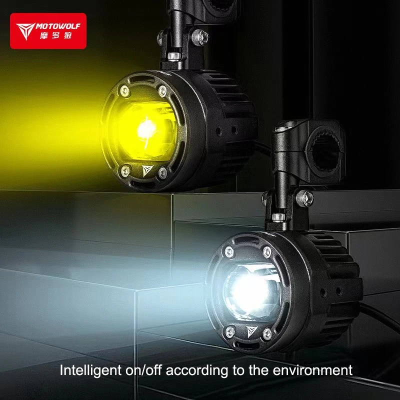 MOTOWOLF Motorcycle spotlights and paving light auxiliary modification LED flashing light motorcycle accessories