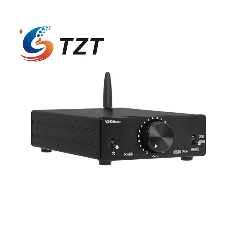 

TZT D325T TPA3255 Portable Power Amplifier Bluetooth5.4 300Wx2 High Power Audio Amplifier without/with Power Adapter