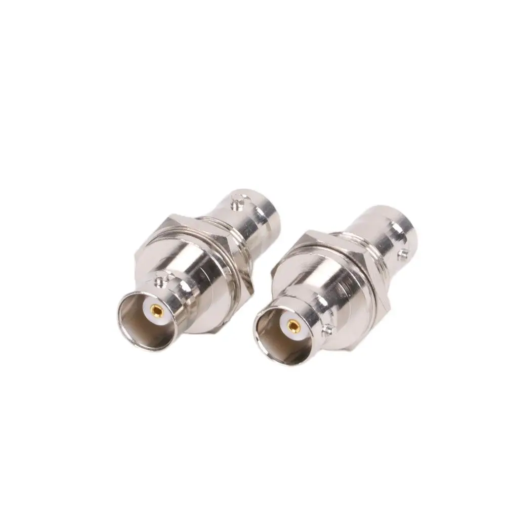 10pcs/lot Dual BNC Jack Socket Screw Panel Mount BNC Female to BNC Female Panel Chassis Adapter Coaxial Connector