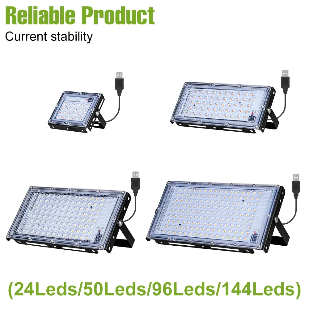 USB LED تنمو ضوء الطيف الكامل النبات الزراعة المائية زراعة مصباح 5 فولت داخلي بوعاء الزهور الدفيئة الخضار ملء الإضاءة