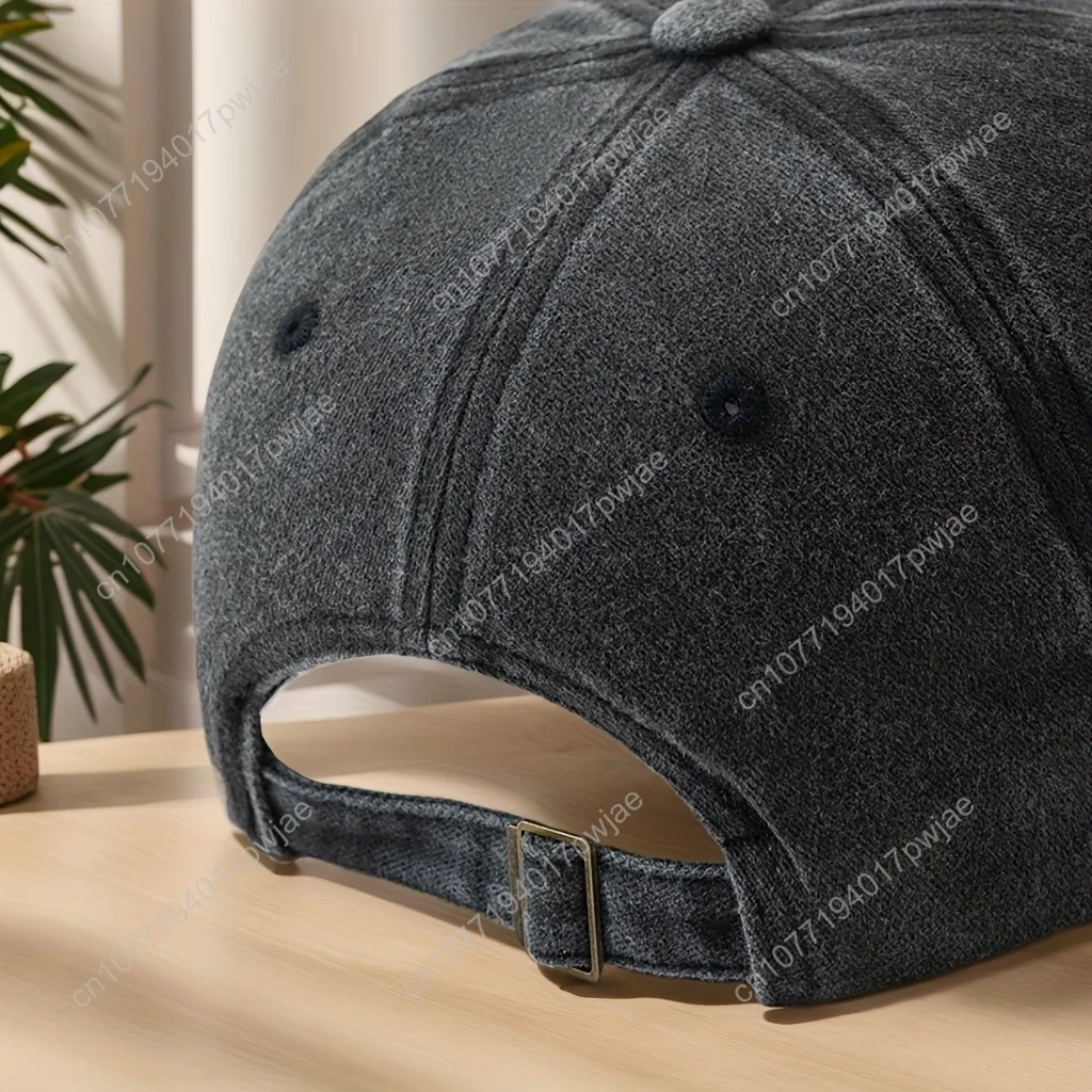 قبعة بيسبول كلاسيكية مغسولة "ريشة أوزة" قابلة للتعديل بتصميم زر المفاجئة الأبيض بنمط أوزة قبعة منقار البط للجنسين قبعة الشمس غير الرسمية #5