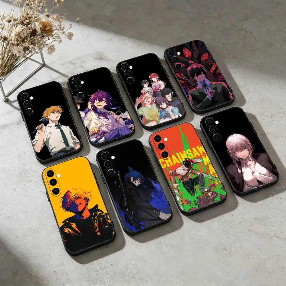 Chainsaw Man-S Anime  Phone Case For Samsung Galaxy A91,80,73,72 ,71,53,52,32 ,31,22,21s,20,Soft Black Case