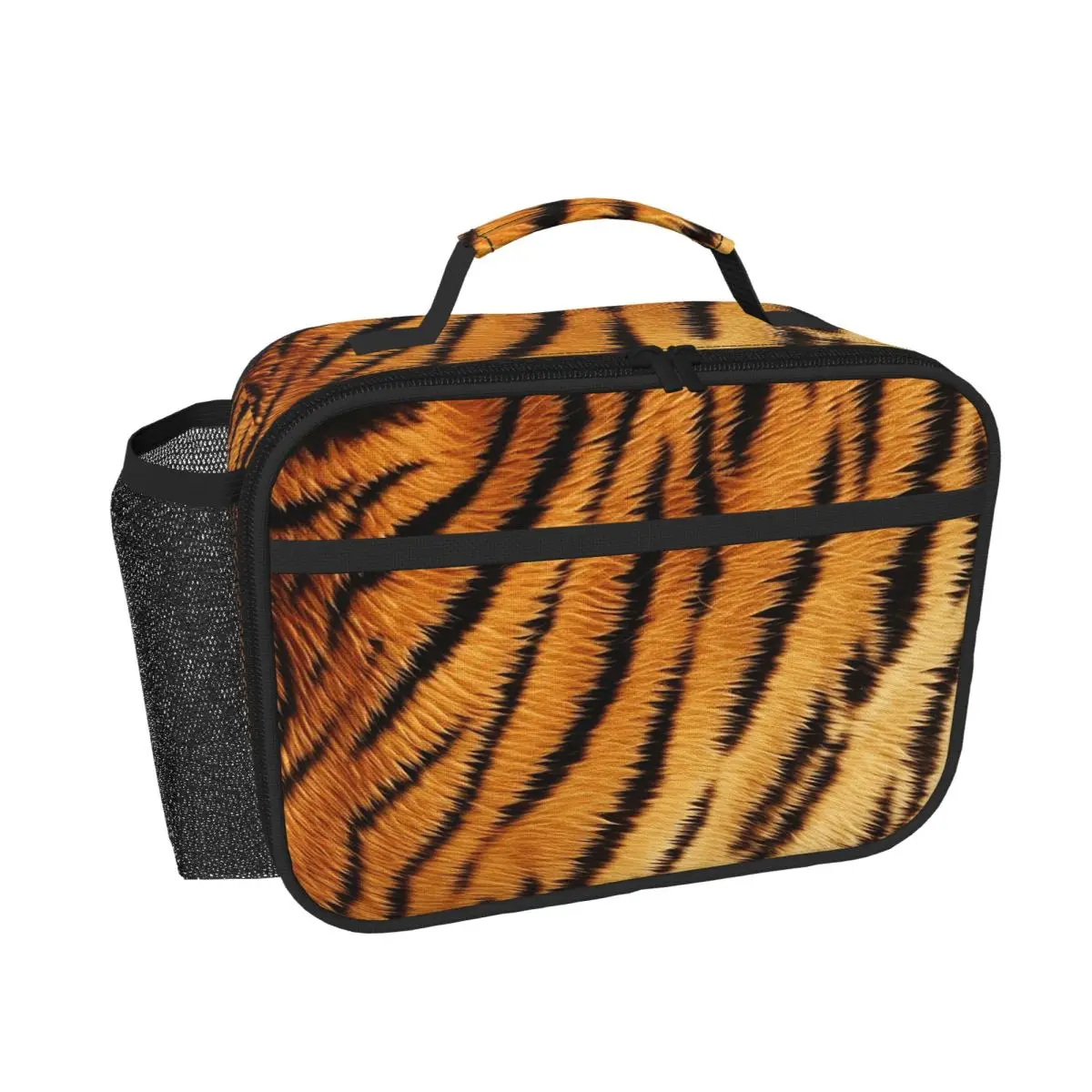 Tiger Skin Insulated Lunch Bag for Women Children Portable Food Boxes Thermal Lunch Box Tote