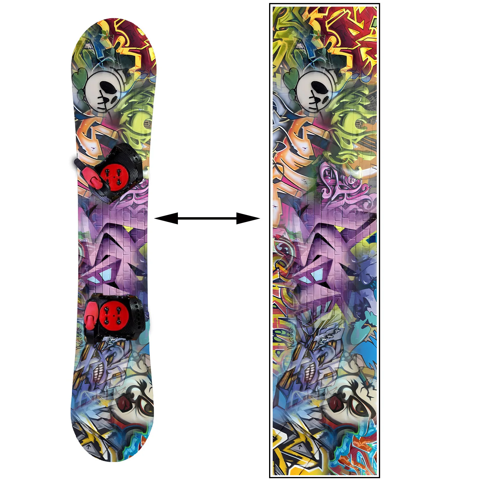 

1 Painted Graffiti Snowboard Sticker Snowboard Personalized Decoration Sticker Snowboard Sticker Snowboard Decoration Sticker