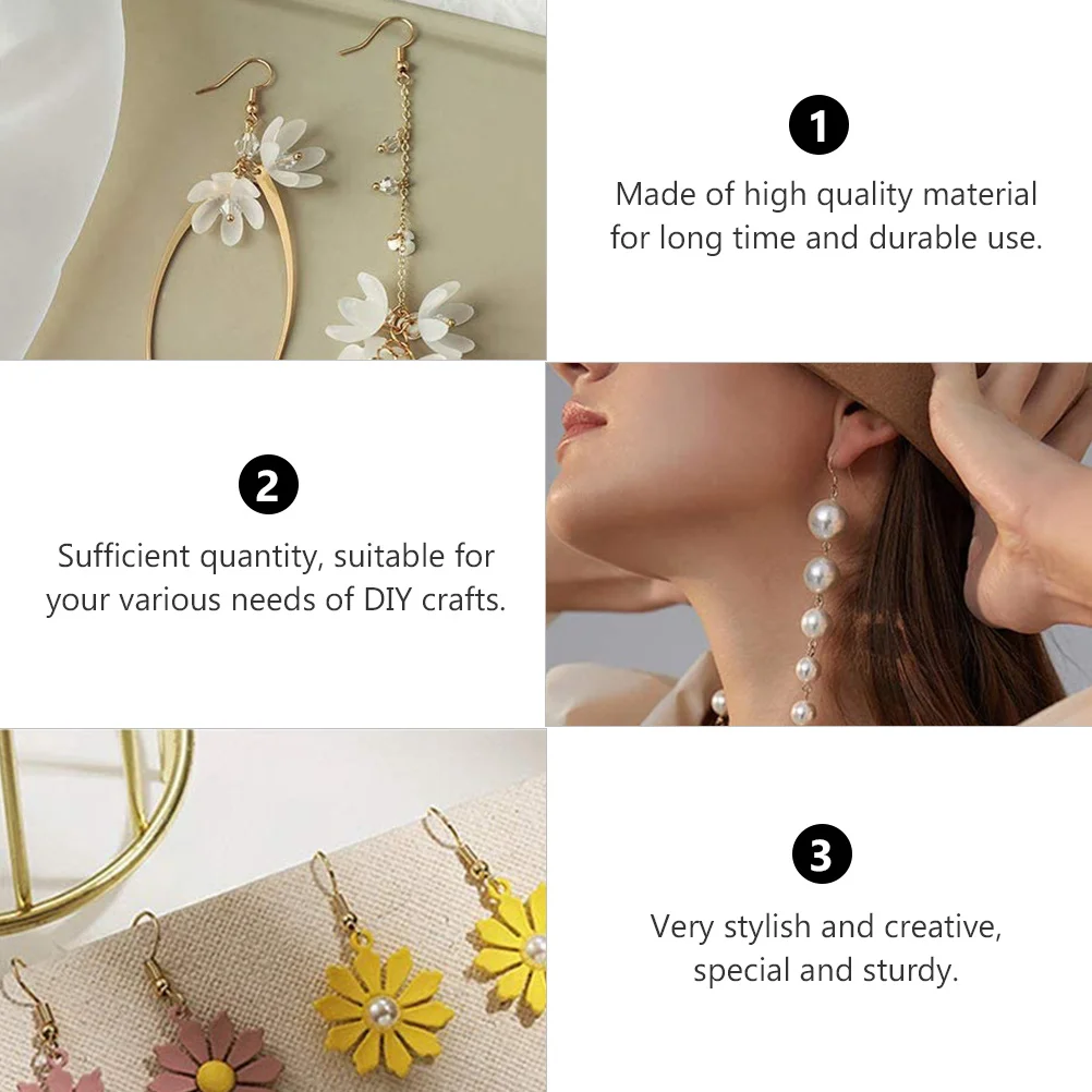 

400Pcs DIY Earrings Material Set Ear Hooks and Plugs Exquisite Gift for Moms Sisters Friends Fashionable Craft