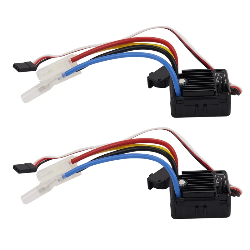 

2X WP-1060-RTR Waterproof 2S-3S 60A Brushed ESC For 1/10 Tamiya Traxxas Redcat HPI RC Car Parts