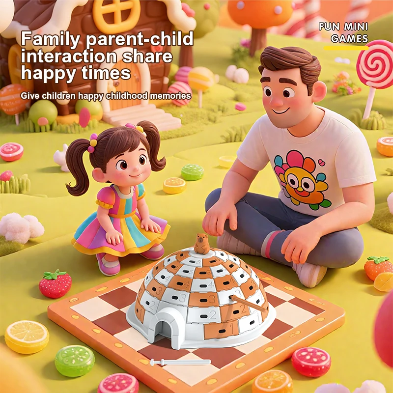 ของเล่นเพนกวินที่สามารถทุบน้ำแข็งได้, เกมกระดานเพื่อการศึกษาสำหรับเด็ก, ของขวัญวันหยุด, ของเล่นเด็กเพื่อการโต้ตอบระหว่างพ่อแม่และลูก