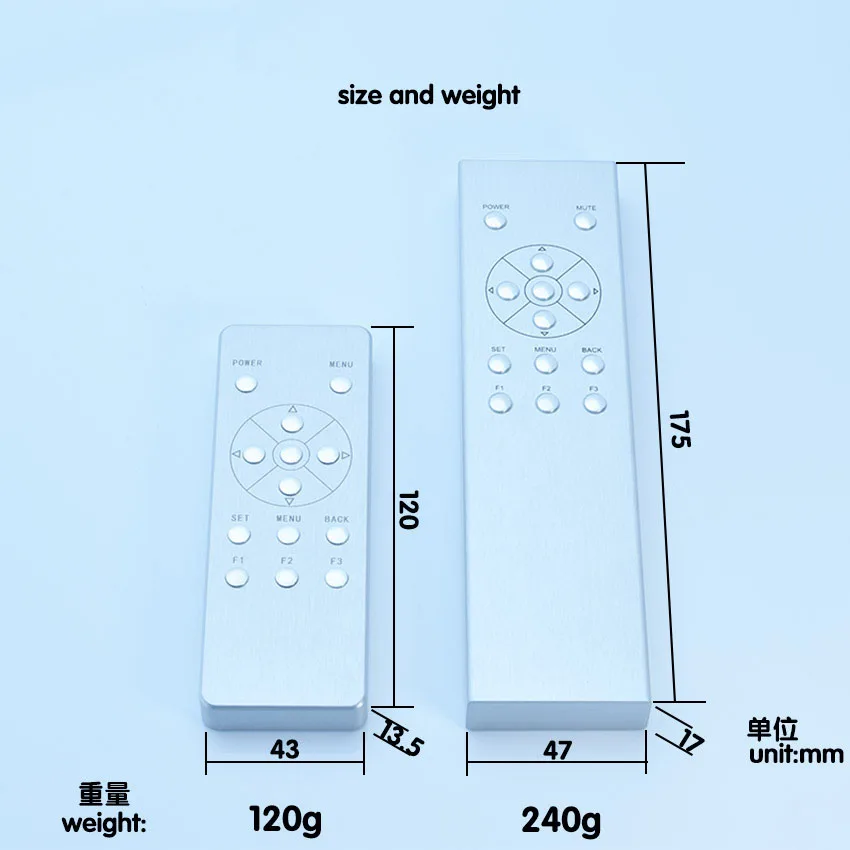 DYKB 13KEY uniwersalny pilot ze stopu aluminium do nauki na podczerwień zdalny Audio TV CD vdvd dekoder wzmacniacz mocy przedwzmacniacz