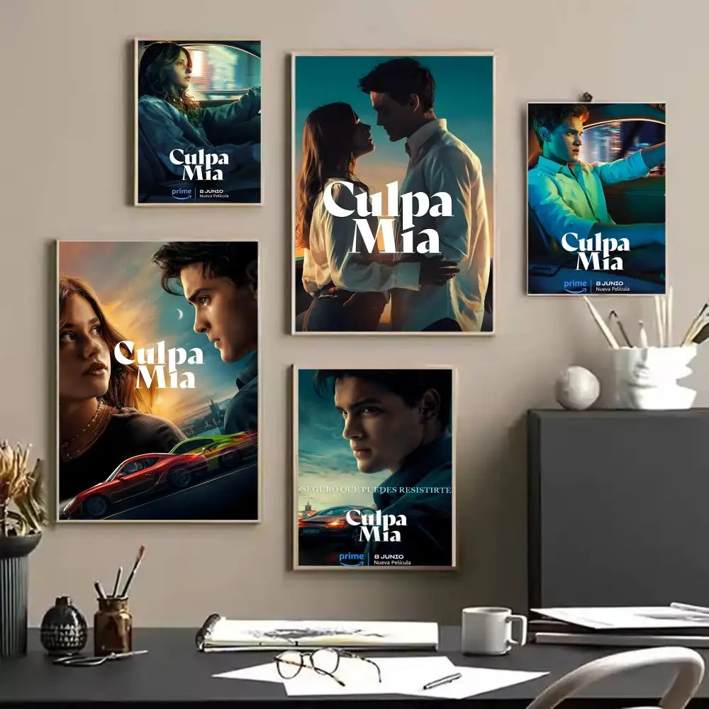My F-Fault Culpa Mia Poster Stickers HD Waterproof Painting Wall Art for Bedroom Living Room Home Decor Decoration Gift