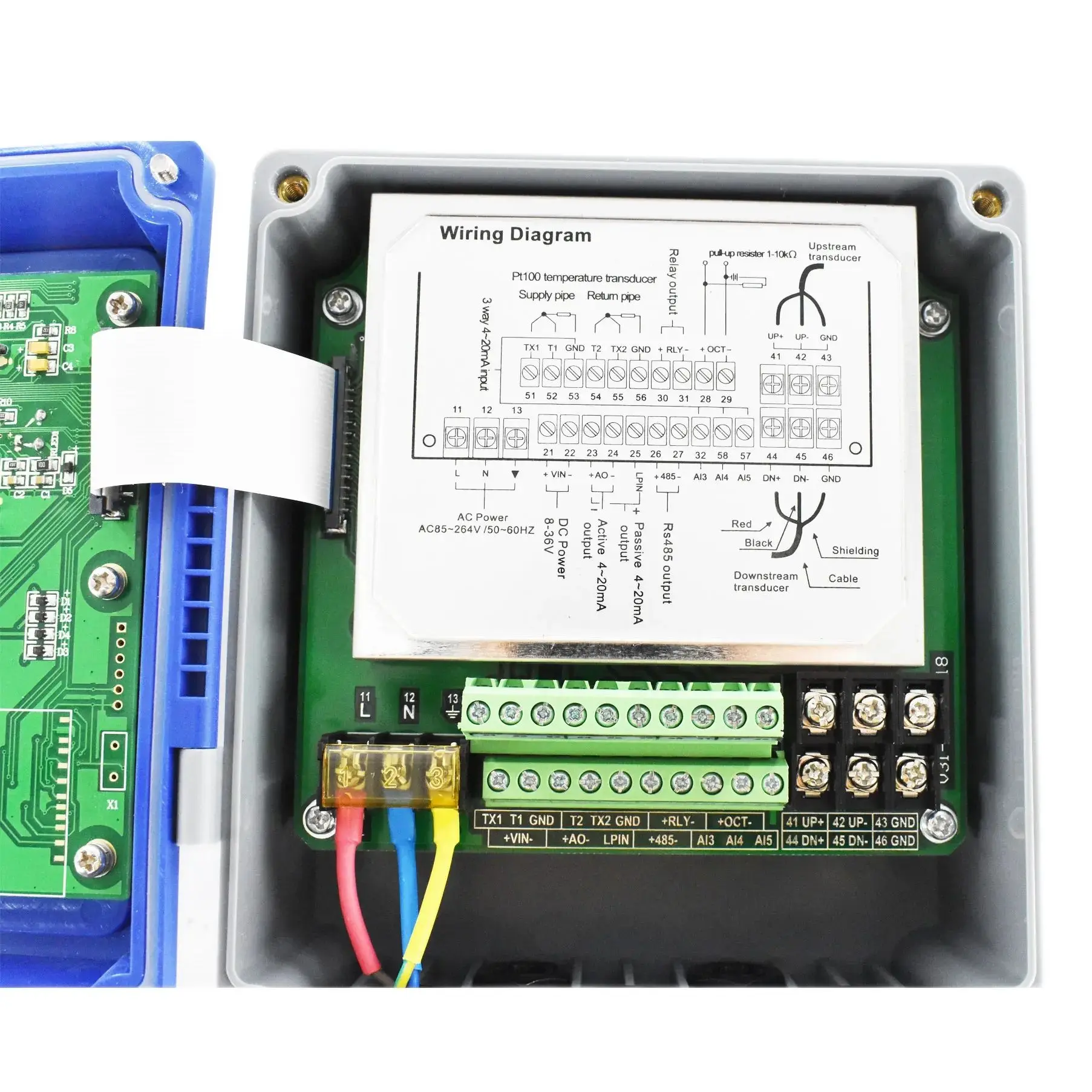 TUF-2000B Wall Mounted Clamp On Ultrasonic Flowmeter RS485 MODBUS Digital Water Liquid Flow Meter TS-2 TM-1 TL-1 TS-2-HT TM-1-HT