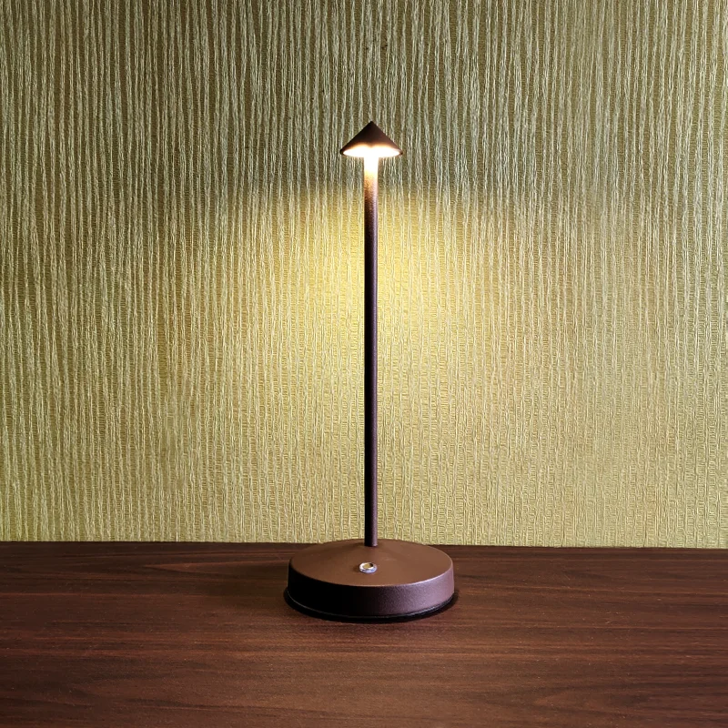 Imagem -02 - Lâmpada de Mesa Criativa para Restaurante Toque Recarregável sem Fio Pequena Luz Noturna Recarregável Usb-c Desk Lamp Drop Shipping