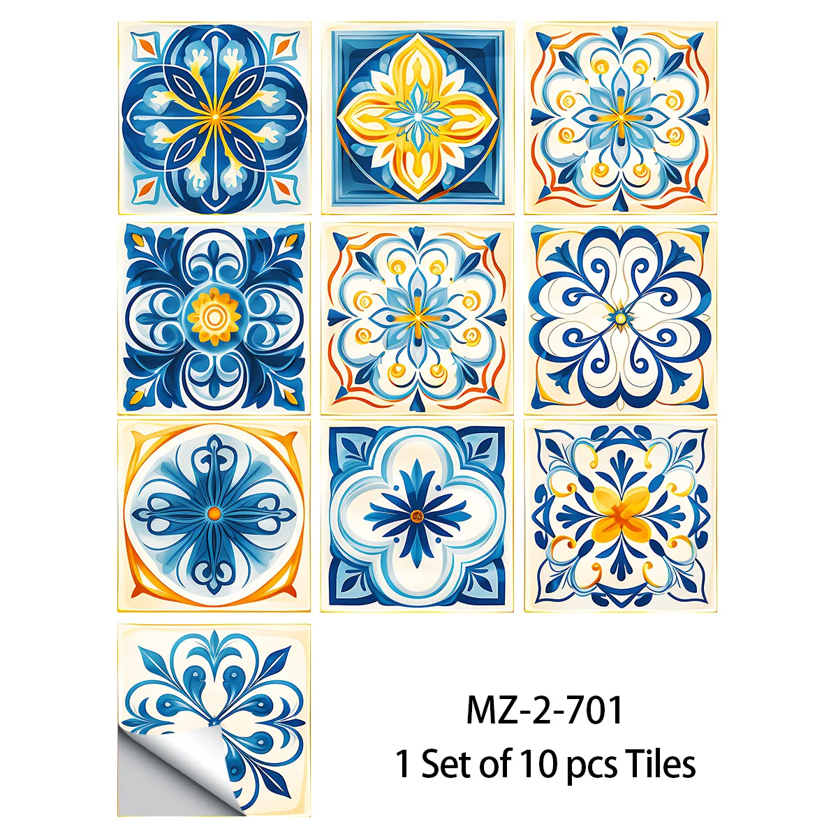 20x20cm 10 Pcs Waterproof 3D Moroccan Wall Sticker for Bathroom Ceiling Kitchen Cabinet Removable Reusable DIY Home Accessories