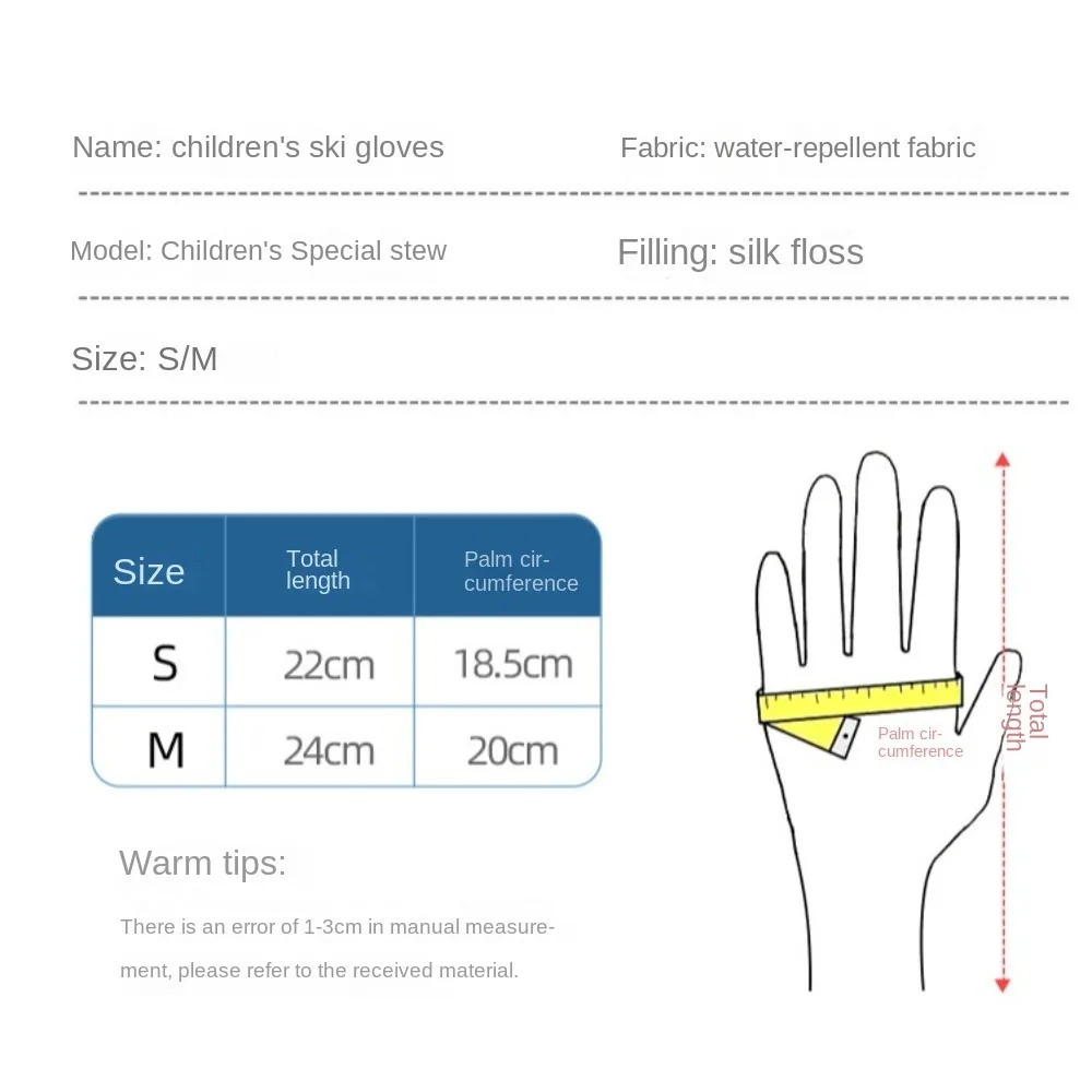 Regalo de Navidad guantes de esquí cálidos a prueba de viento engrosamiento guantes para niños pingüino agregar guantes de invierno de algodón patinaje