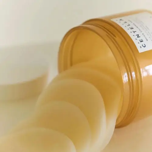 Imagen 2 del producto [Centella] Almohadillas de algodón cosméticas Asiatica, 70 Uds., limpieza rápida, exfoliación y paquete hidratante de emergencia, almohadillas de algodón para maquillaje