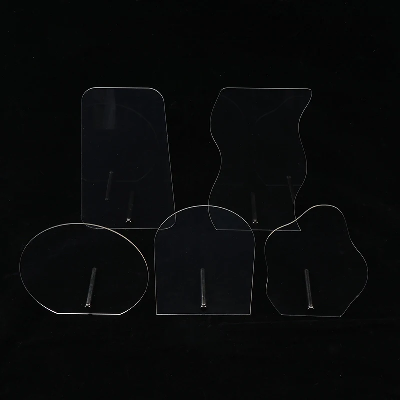 Nieregularna Akrylowa Przezroczysta Matowa Tablica Ekspozycyjna do Paznokci Narzędzie do Manicure Stojak na Sztuczne Paznokcie Karta Kolorów do Salonu Paznokci