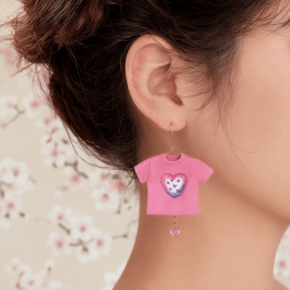 Creative Hanger Earrings Minimalist Hanger Shape Dangle Dangle Stud Earrings Handmade Unique Drop Studs Earring