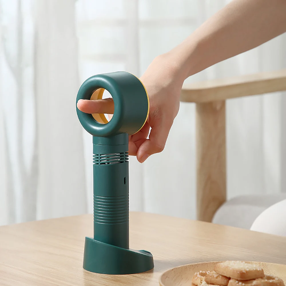 ไร้สาย Leafless ไดร์เป่าผมมือถือมินิพัดลมชาร์จไฟฟ้า Bladeless ไดร์เป่าผมพกพามัลติฟังก์ชั่ผู้ถือโทรศัพท์