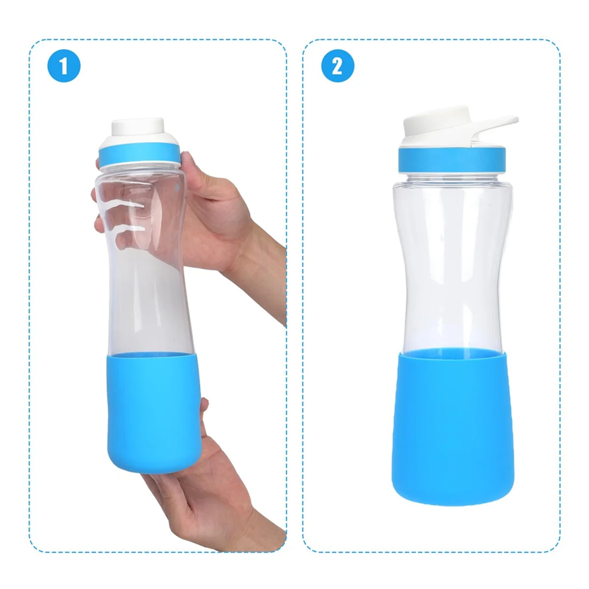 2pcs Water Bottle Bottom Sleeve for Cirkul 22OZ Bottle, Silicone Bottle Boot Protector Water Bottle Protective BlueJAS