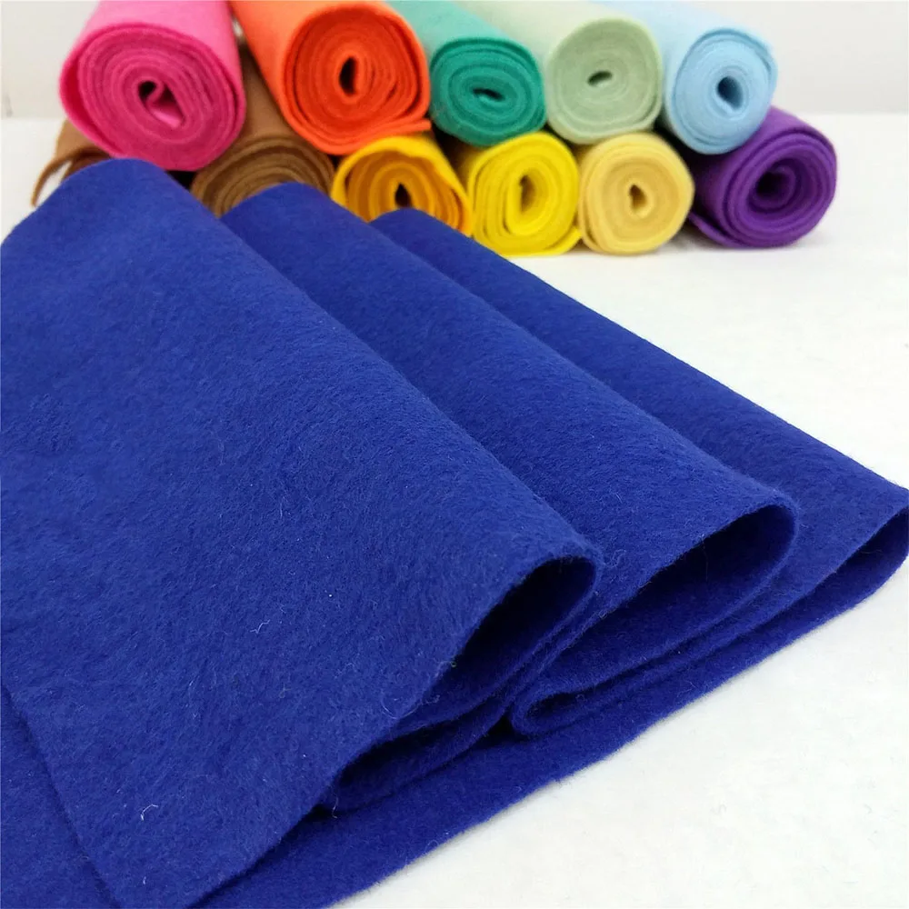 20x90cm veelkleurige zachte vilten stof niet-geweven vilten stof vel patchwork diy naaien pop ambachtelijke accessoires materiaal 1,4 mm dik
