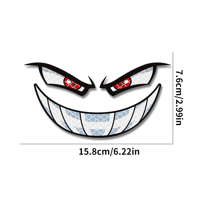 1PC Reflective Demon Eyes Motorcycle Stickers Night Warrning Waterproof for Motorbike Fuel Tank Helemt Fairing Vinyl Decals