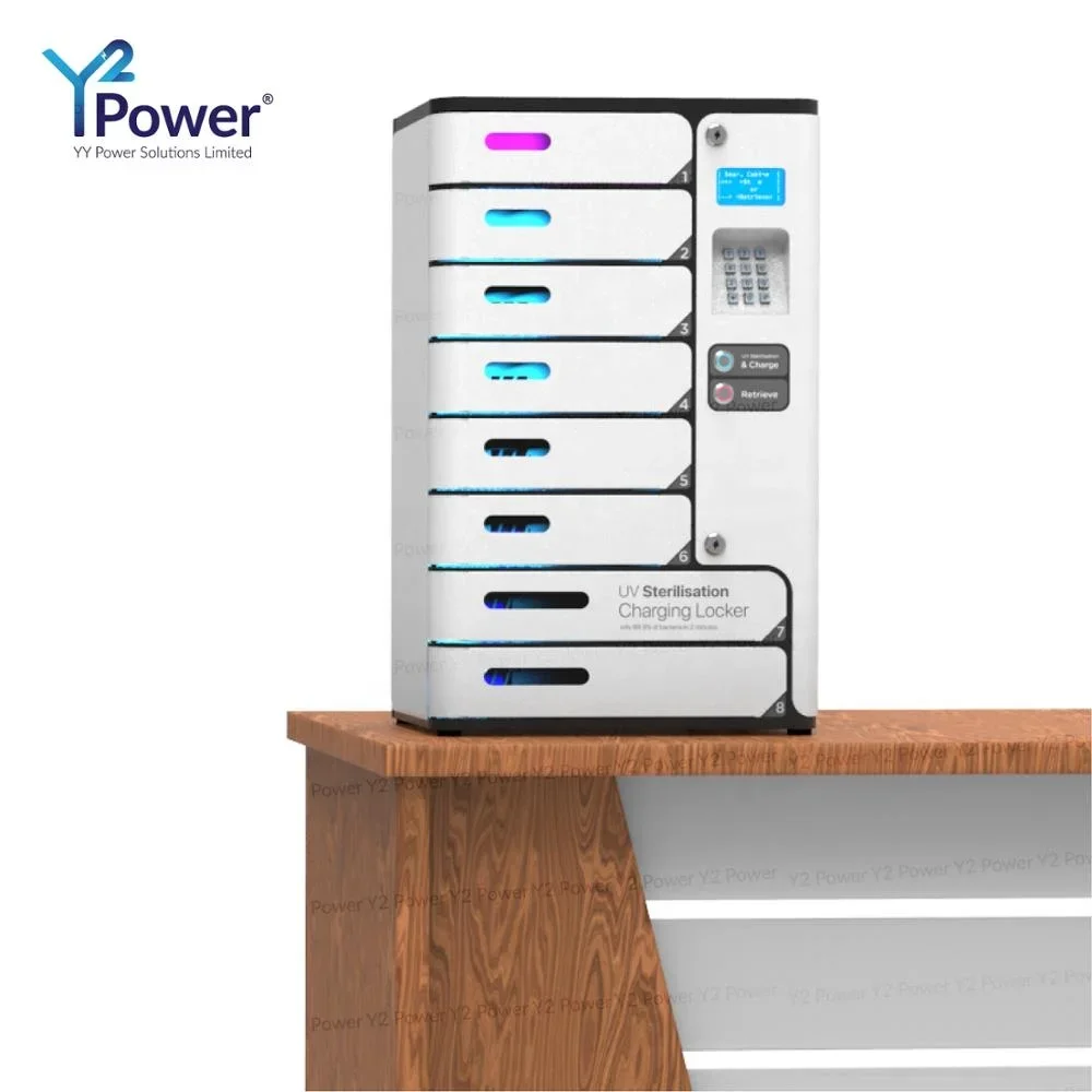 Y2Power UV-C Sanitizing & Charging Locker PL-UV08-Y2 Phone Charging Locker for Hospitality Industry and Waiting Area