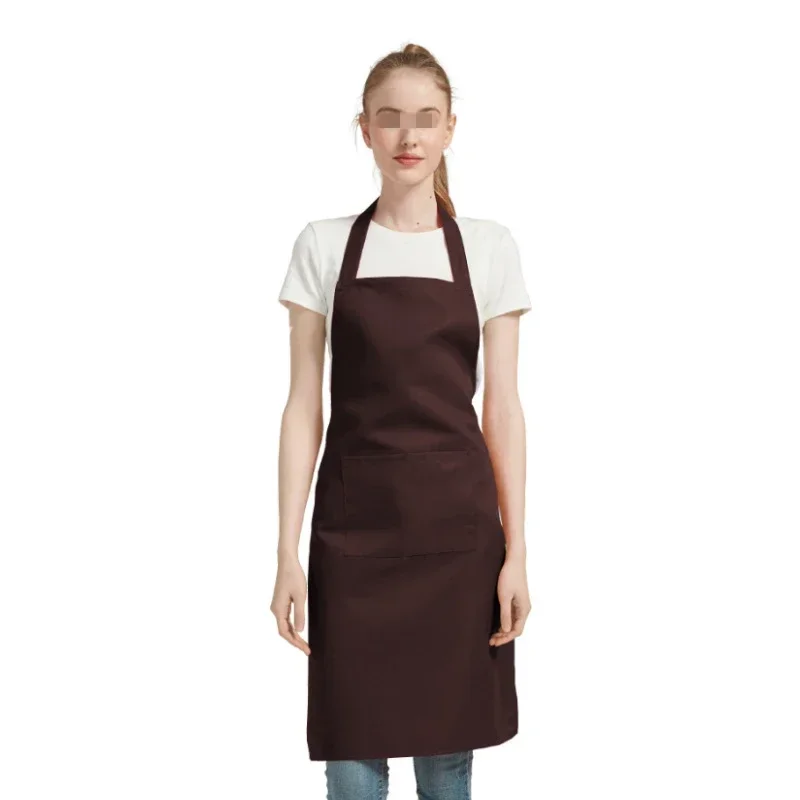 Comfortable Thin Kitchen Aprons for Woman Men Chef Work Apron for Grill Restaurant Bar Shop Cafes Beauty Nails Studios Uniform