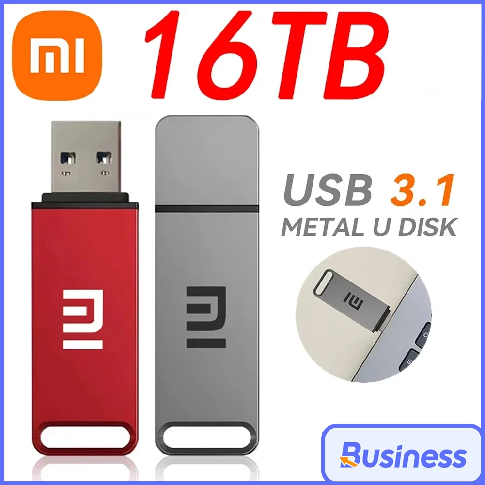 Xiaomi Usb 3.1 Flash Drive 16tb High-Speed Transfer Pen Drive 16tb Super Large Capacity Waterproof Storage Devices For Computer