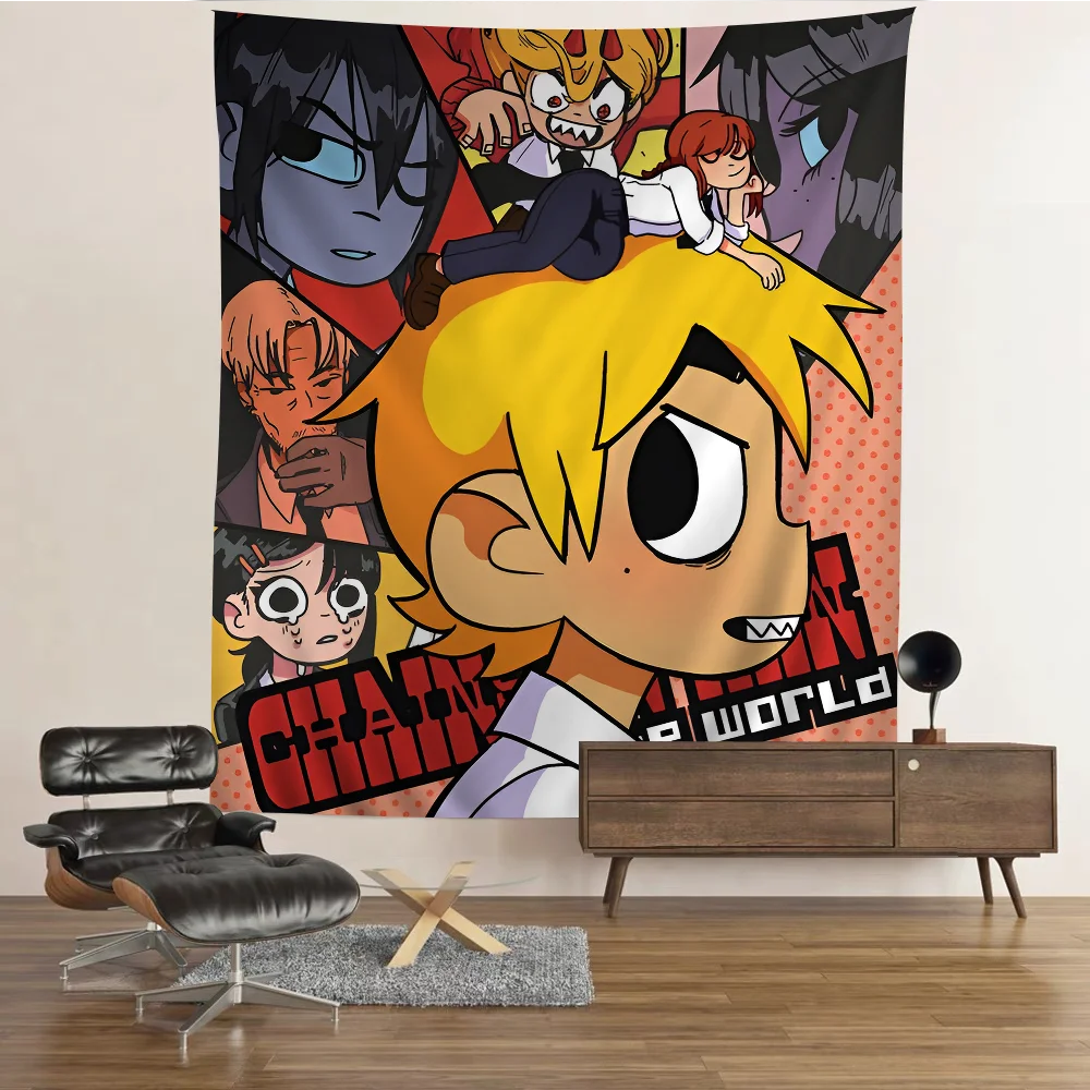 

Scott Pilgrim Vs. The World Hanging Bohemian Tapestry Hanging Tarot Hippie Wall Rugs Dorm Wall Hanging Home Decor