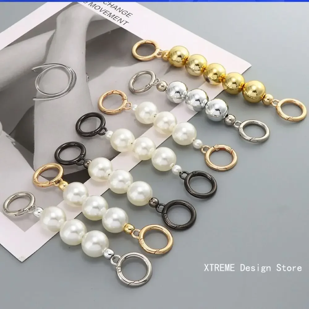 Pearl Purse Chain Strap Extender for Cross-Body Shoulder Bag Handbag DIY Purse Replacement Charms Bag Accessories