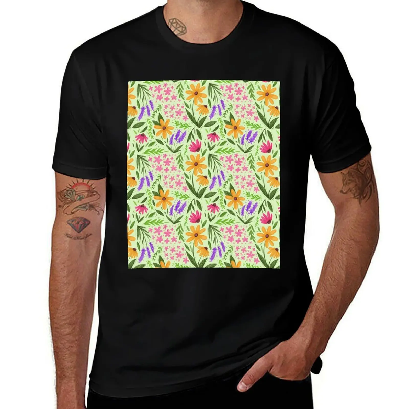 Walk through the Wildflowers T-Shirt designer shirts shirts graphic plus sizes cotton t shirt men