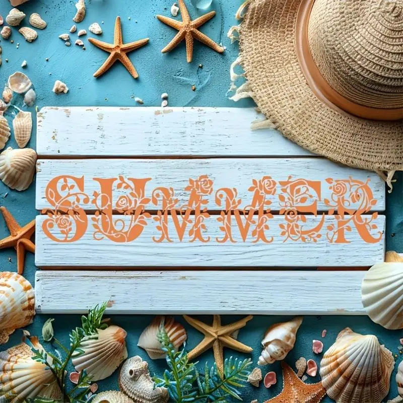 36pcs bloemen alfabet nummer stencils herbruikbare Rose Vine brief holle schilderij graffiti sjabloon spuitgietmatrijs voor muurstickers