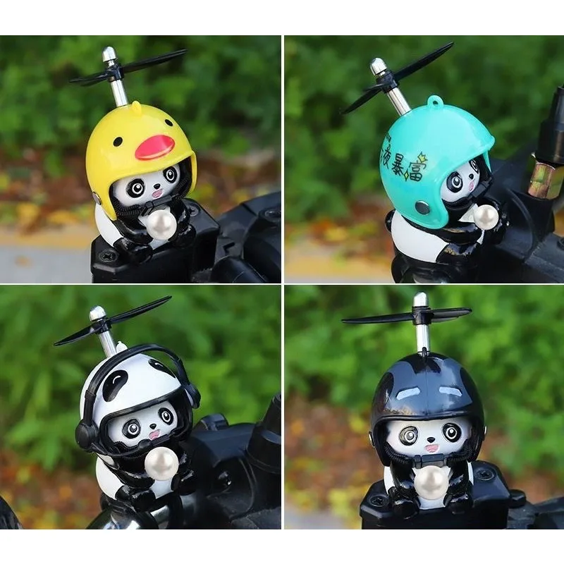 Auto Styling Ornamente Auto Kleine Gelbe Ente Panda Schwein Tier Spielzeug Deaor Helm Wind Gebrochene Kleine Ente Fahrrad Moto Fahren Dekor