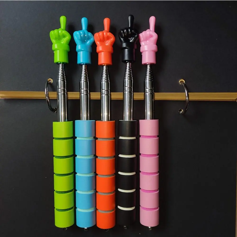 Telescopic Reading Guide Pointer Retractable Finger Shape Teaching Stick Portable Anti-slip Handheld Blackboard Presenter Stick