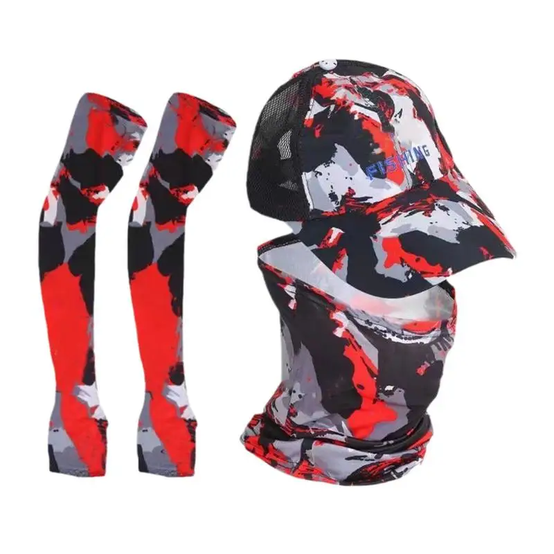 

Fishing Hat Sleeves Neck Flap Arm Sleeves Sun Protection Hiking Hats Adjustable Hiking Hat Arm Cover Sun Protection Caps For
