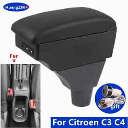 For Citroen C3 C4 Armrest Box For Citroen C3 C4 Car Armrest box Storage box Interior Dedicated Retrofit parts Car Accessories