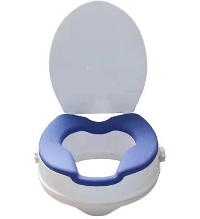 The elderly durable 4 inch PP elevated disabled elevated toilet seat with soft PU seat